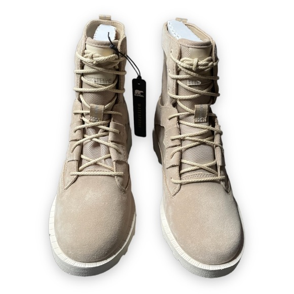 Sorel Combat Boots Caribou OTM Waterproof Outdoor Lug Sole Taupe Leather 7.5 - Picture 5 of 8